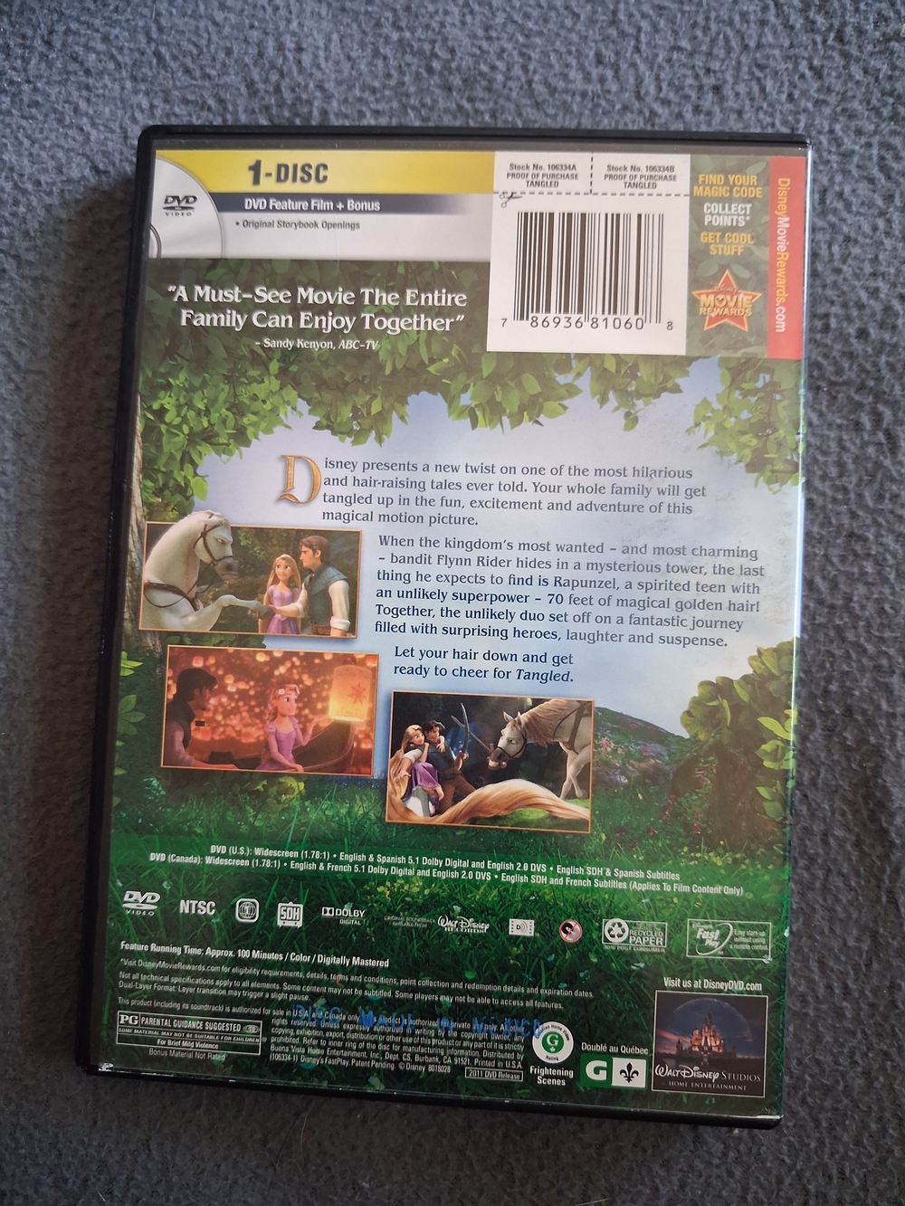 Disney Tangled Dvd - Picture 3 of 3